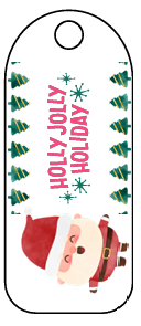 Holly Jolly Christmas 4x 5 - 45 Tags per A4